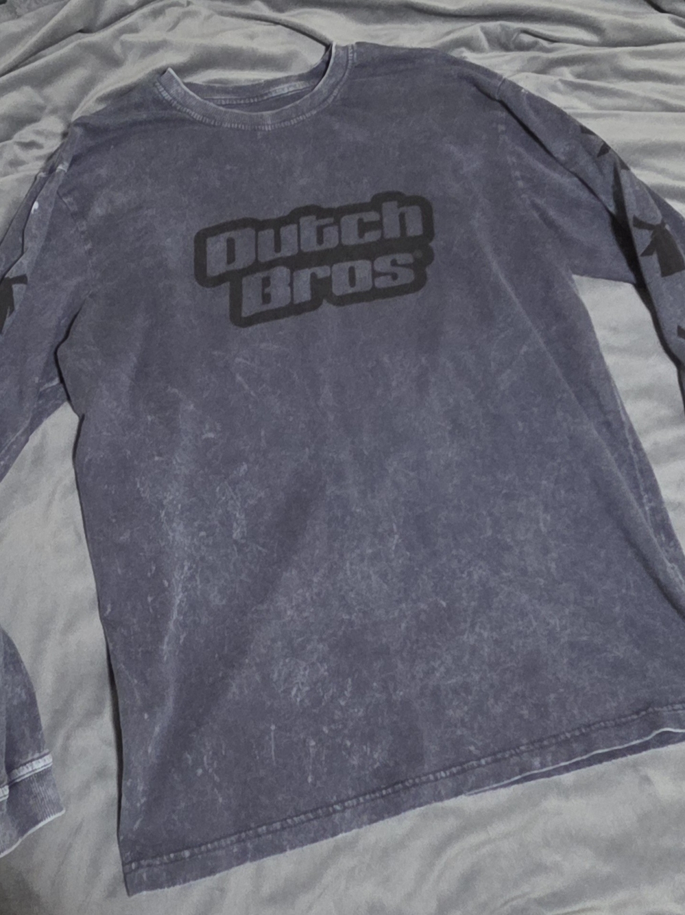 Dutch Bros Men's Long Sleeve Logo Shirt - Vintage Washed Navy